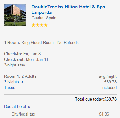 DT Hilton emporda price