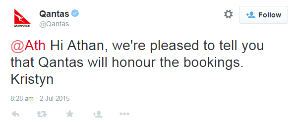 qantas honour