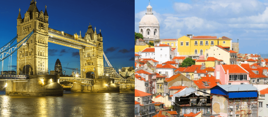Flight deals from New York, Boston or Miami to both London, UK and Lisbon, Portugal | Secret Flying