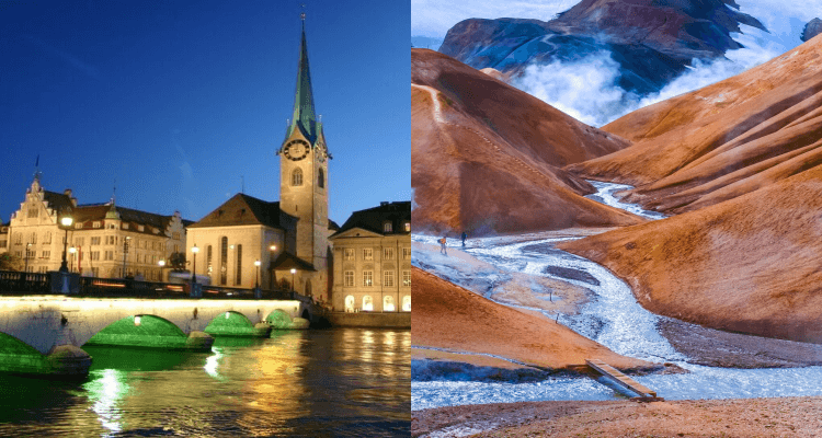 San Francisco to Zurich, Switzerland for only $312 roundtrip (add a stop in Iceland for $15 more)