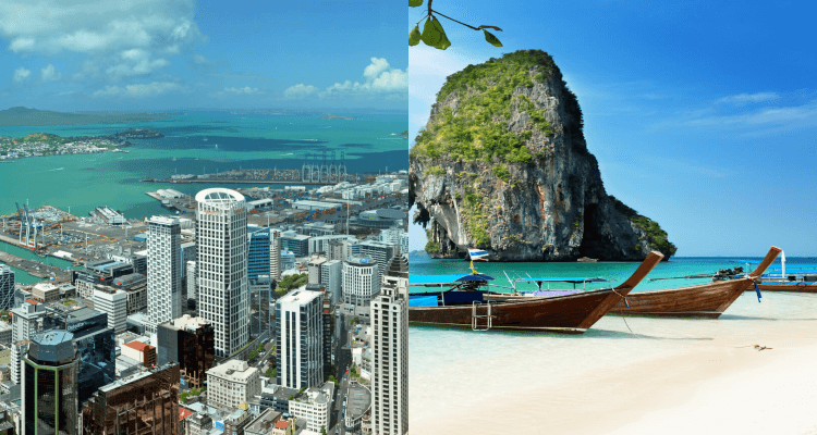 Scandinavia to Auckland, New Zealand from only €643 roundtrip (add a stop in Thailand from €61 more)