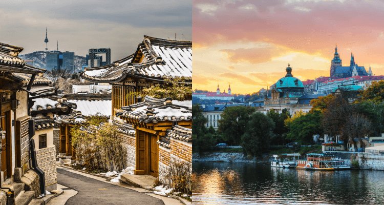 Brisbane or Sydney, Australia to Prague, Czech Republic from only $1085 AUD roundtrip (add a stop in South Korea from $168 AUD more)