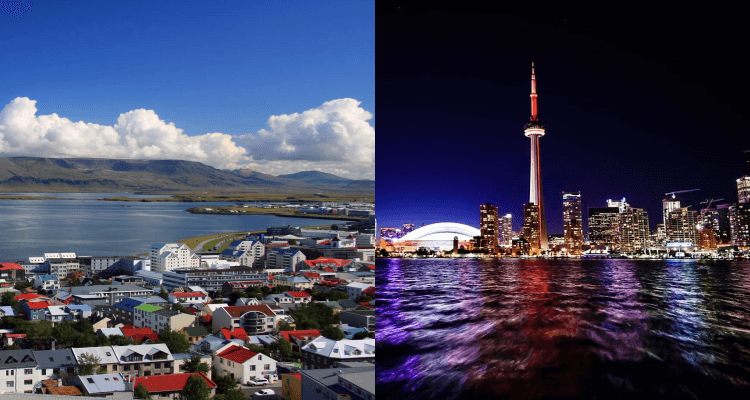 Amsterdam, Netherlands to Toronto, Canada for only €221 roundtrip (add a stop in Iceland for €28 more)