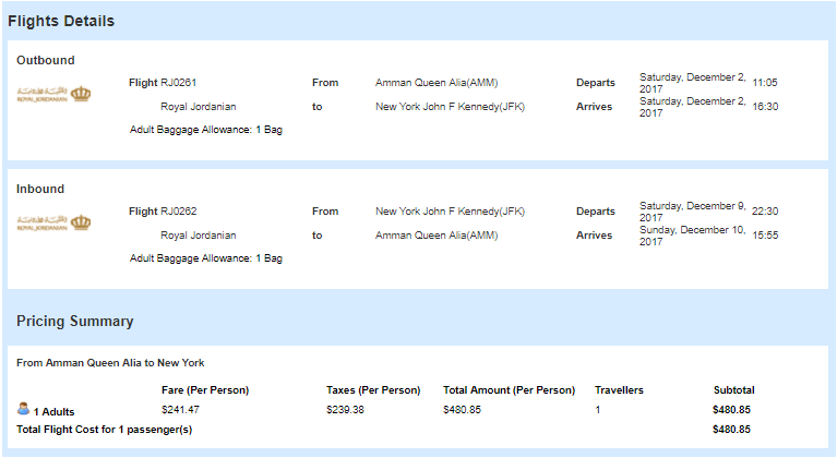 amman manila flights