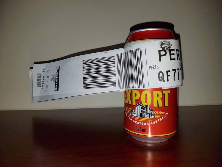 Australian man checks in a single can of beer on Qantas flight