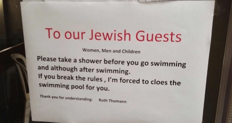 Swiss hotel tells Jews to shower before using the swimming pool | Secret Flying
