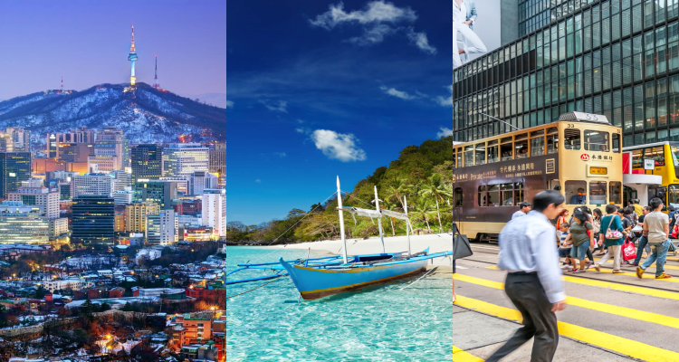 3 IN 1 TRIP: Toronto or Montreal, Canada to South Korea, the Philippines & Hong Kong from only $884 CAD roundtrip
