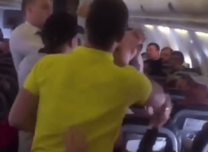 VIDEO: Drunk passenger restrained on flight to Russia after punching his female companion | Secret Flying