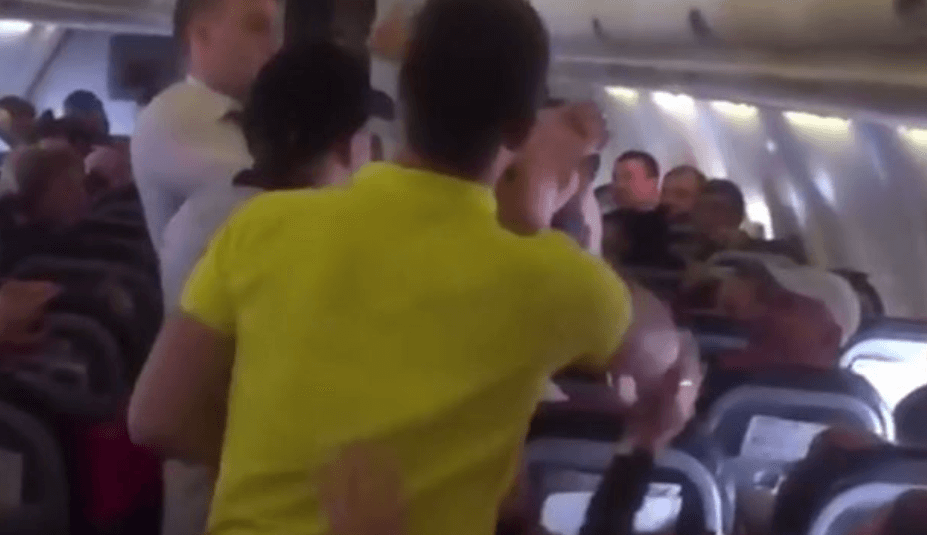 VIDEO: Drunk passenger restrained on flight to Russia after punching his female companion
