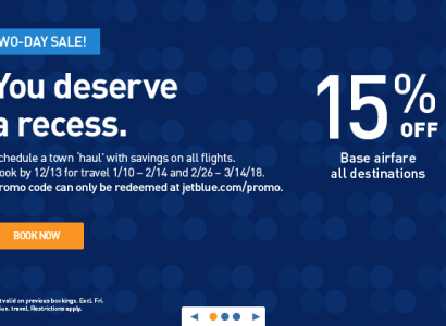 <div class='expired'>EXPIRED</div>PROMO CODE: 15% off all JetBlue flights | Secret Flying