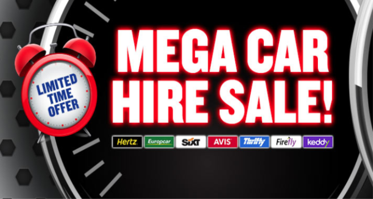 MEGA CAR HIRE SALE – Rent a car from only 66 cents per day