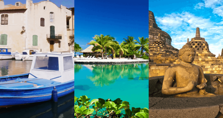 London, UK to France, the Maldives & South-East Asia for only £519 roundtrip