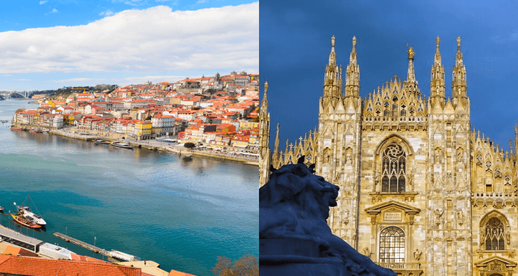 2 IN 1 TRIP: Rio De Janeiro, Brazil to Porto, Portugal & Milan, Italy for only $533 USD roundtrip