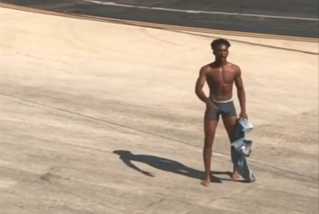VIDEO: Man in underwear charged after running on Atlanta airport runway