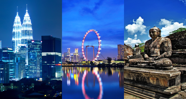 3 IN 1 TRIP: London, UK to Malaysia or Thailand, Singapore & Sri Lanka from only £459 roundtrip