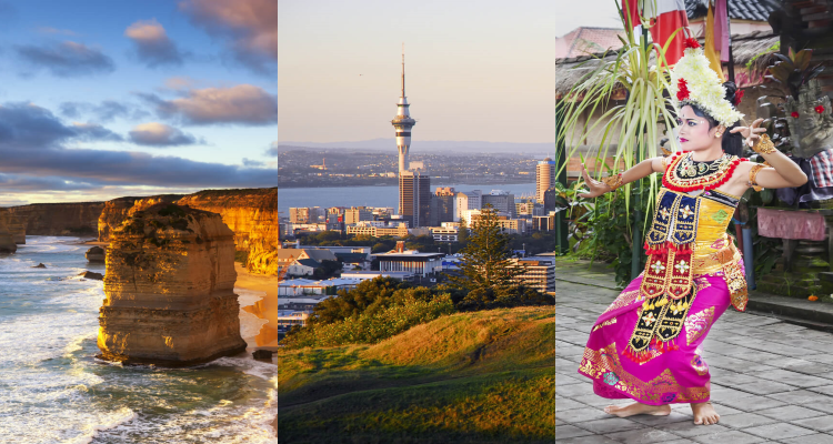 3 IN 1 TRIP: Many UK cities to Australia, New Zealand & Bali from only £777 roundtrip