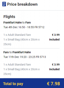 HOT!! German cities to Faro, Portugal for only €7 roundtrip