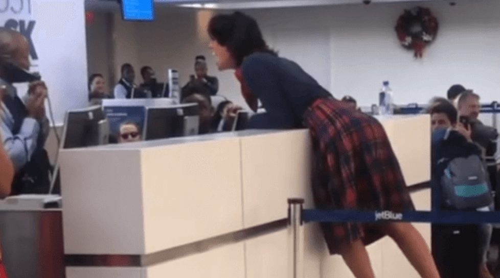 VIDEO: ‘Drunk’ woman calls JetBlue employee a ‘rapist’ in epic tantrum