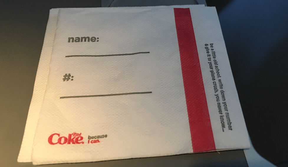 Delta Air Lines apologises for ‘creepy’ napkins