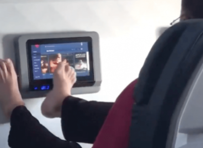 VIDEO: Disgust as airline passenger uses bare feet to swipe touch-screen TV | Secret Flying