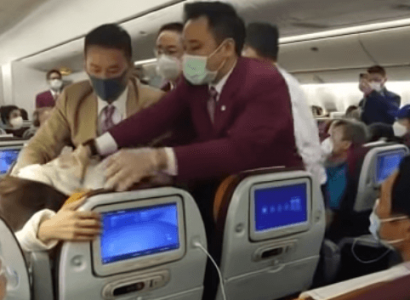 VIDEO: Woman restrained after ‘deliberately coughing’ on Thai Airways flight attendant | Secret Flying