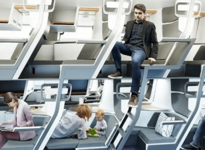 New double-decker plane seat design could see economy class passengers lie flat | Secret Flying