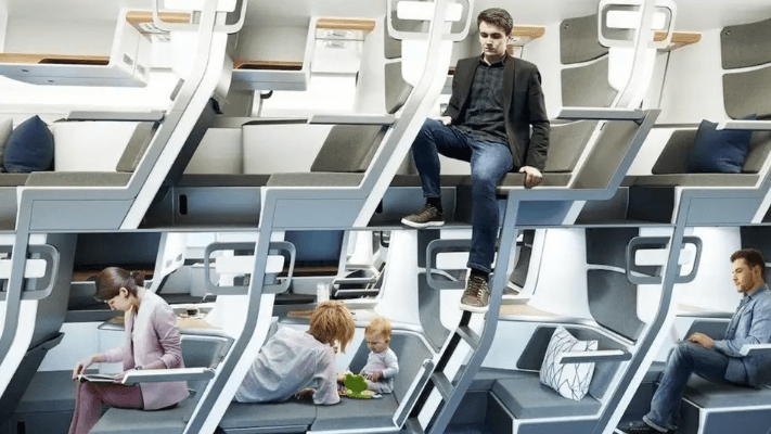 New double-decker plane seat design could see economy class passengers lie flat | Secret Flying