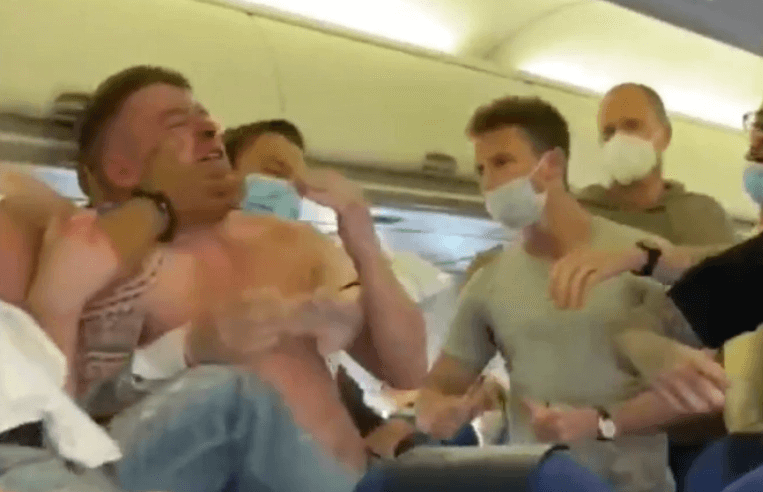 VIDEO: Fight breaks out on Ibiza-bound KLM flight after passenger refuses to wear face mask