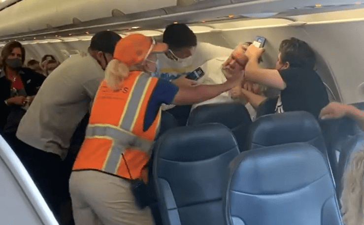 Brawl on Allegiant Air flight after man wearing face shield refuses to wear face mask underneath
