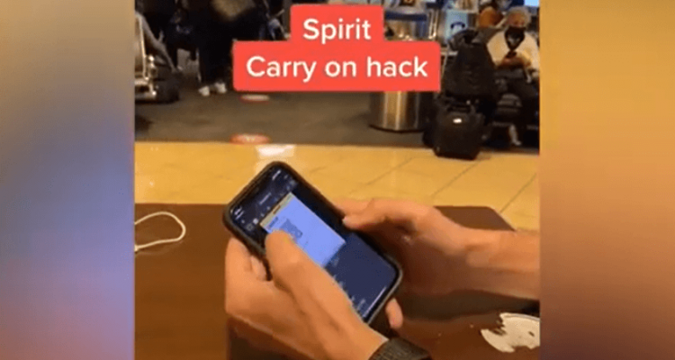 Spirit Airlines bans TikTok user for sharing hack to get free carry-on bag | Secret Flying