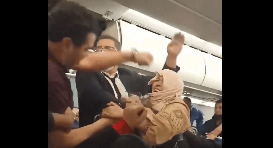 VIDEO: Crazy scenes as Tunisair passengers fight over luggage space