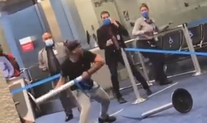 VIDEO: Military vet screams N-word and attacks Miami Airport staff