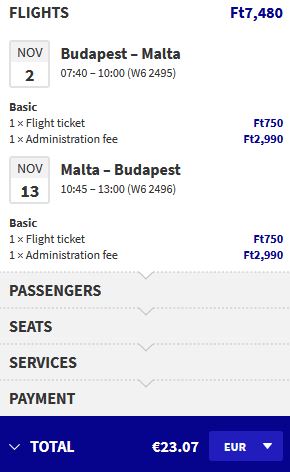 Click here to book this cheap flight deal. Non-stop flights from Budapest, Hungary to Malta for only €23 roundtrip. Flight deal ticket image.