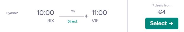Ryanair are having a great sale where you can fly across Europe from only €4 / £5 one-way. Flight deal ticket image.