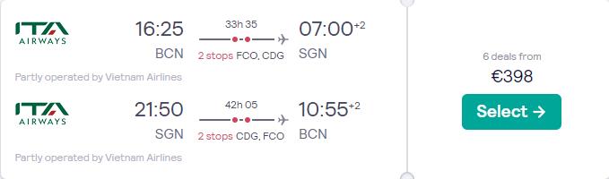 Barcelona, España a Ciudad Ho Chi Minh, Vietnam por 398 € - Volar a Vietnam / Vuelos a Vietnam - Foro Sudeste Asiático