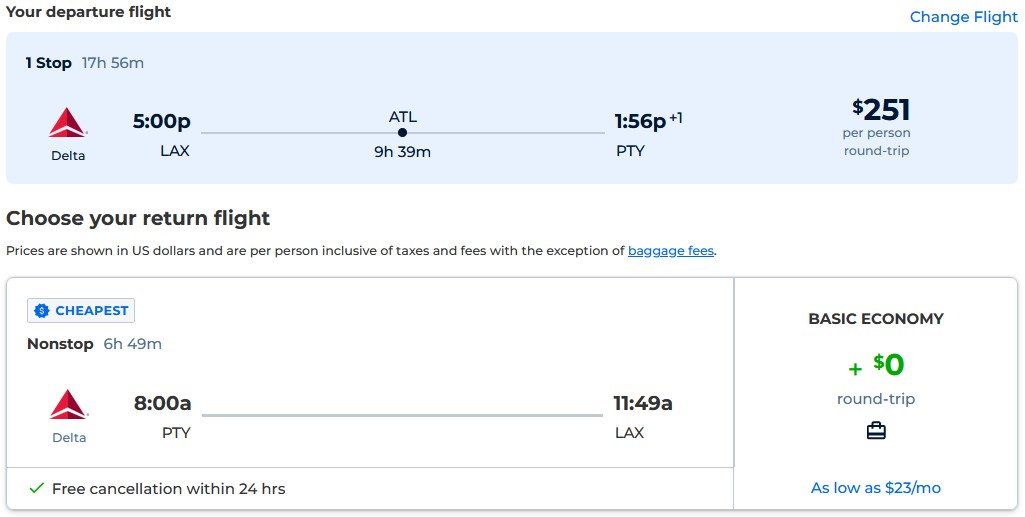 Los Angeles to Panama City, Panama for only 251 roundtrip (AugDec dates)