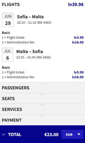 Summer, non-stop flights from Sofia, Bulgaria to Milan, Italy for only £23 roundtrip. Flight deal ticket image.