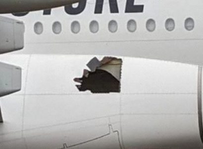 Emirates A380 plane flies for 14 hours with a large hole in its side | Secret Flying