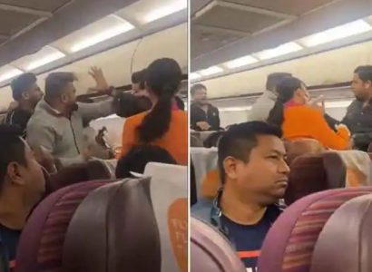VIDEO: Passengers fight over reclined seat during taxiing on flight to India | Secret Flying