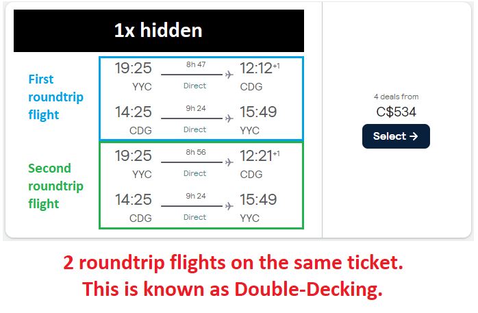 Achieve a 100% dump on Canada to Europe flights. Flight deal ticket image.