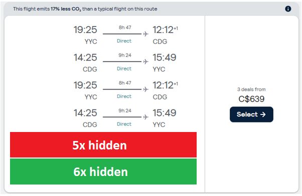 Achieve a 100% dump on Canada to Europe flights. Flight deal ticket image.