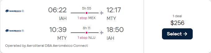 Click here to book this cheap flight deal. Flight deal ticket image.