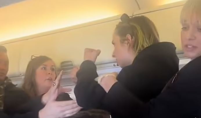 VIDEO: Woman has mid-air meltdown claiming she’s a victim of human trafficking