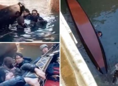 VIDEO: Gondola in Venice capsizes after tourists refuse to sit down and stop taking selfies. | Secret Flying