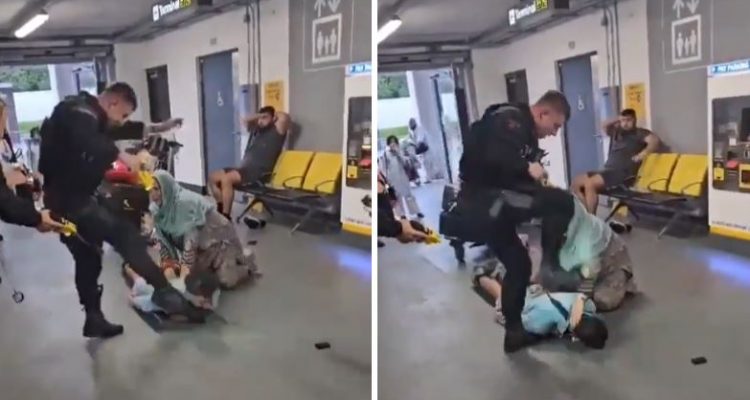 VIDEO: Police officer filmed kicking & stamping on man’s head at Manchester Airport | Secret Flying