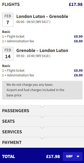 Flights from London, UK to Paris, France for only £17 roundtrip. Flight deal ticket image.