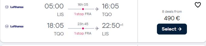 Christmas flights from Lisbon, Portugal to Tulum, Mexico for only €479 roundtrip with Lufthansa. Flight deal ticket image.