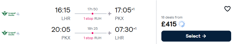 Cheap flights from London, UK to Beijing, China for only £415 roundtrip. Flight deal ticket image.
