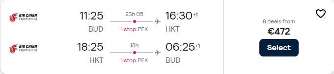 Cheap flights from Budapest, Hungary to Phuket, Thailand for only €472 roundtrip. Flight deal ticket image.