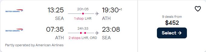  Flight deal ticket image.